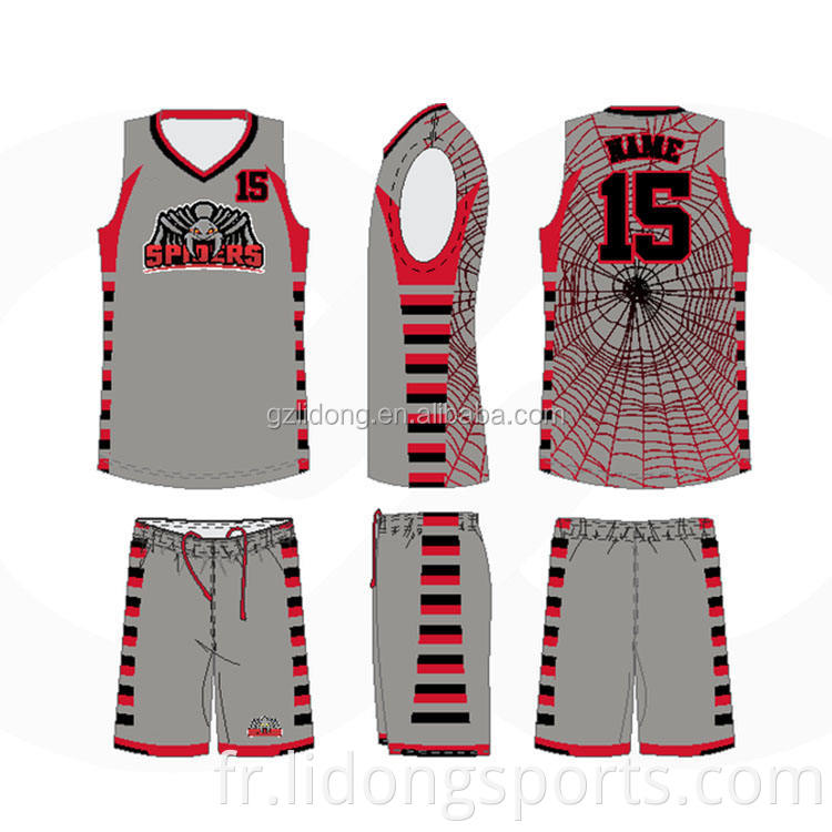 Basketball Uniforme Design Dernières conception de jersey de basket-ball noir